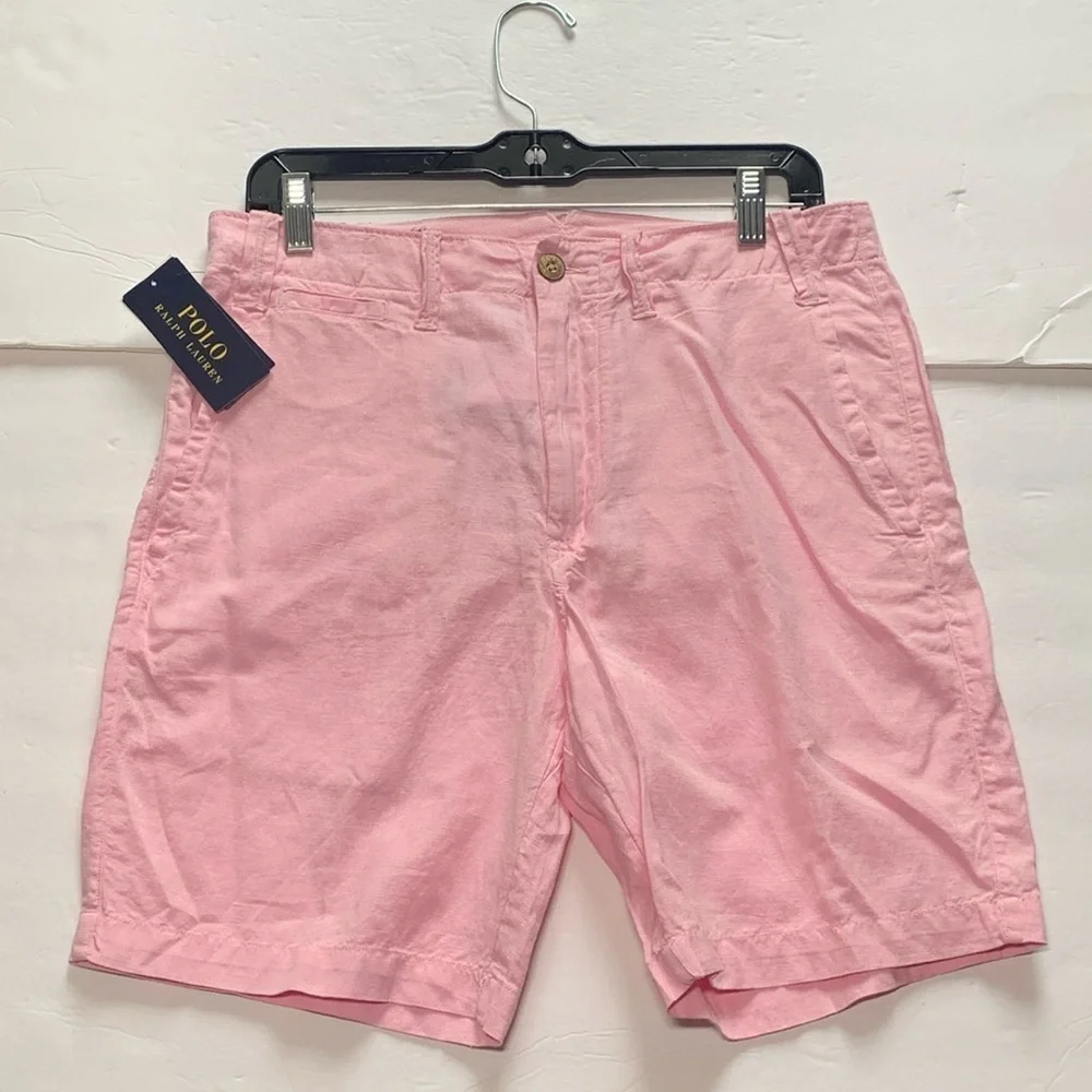 Polo Ralph Lauren Linen Shorts Classic Fit Pink Men’s Waist 30 NWT